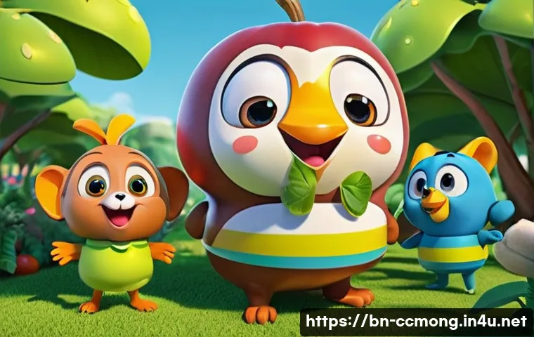 코코몽의 에피소드별 시청률 분석 - **A Vibrant Learning Adventure in the Refrigerator World:** A cheerful, brightly animated scene depi...